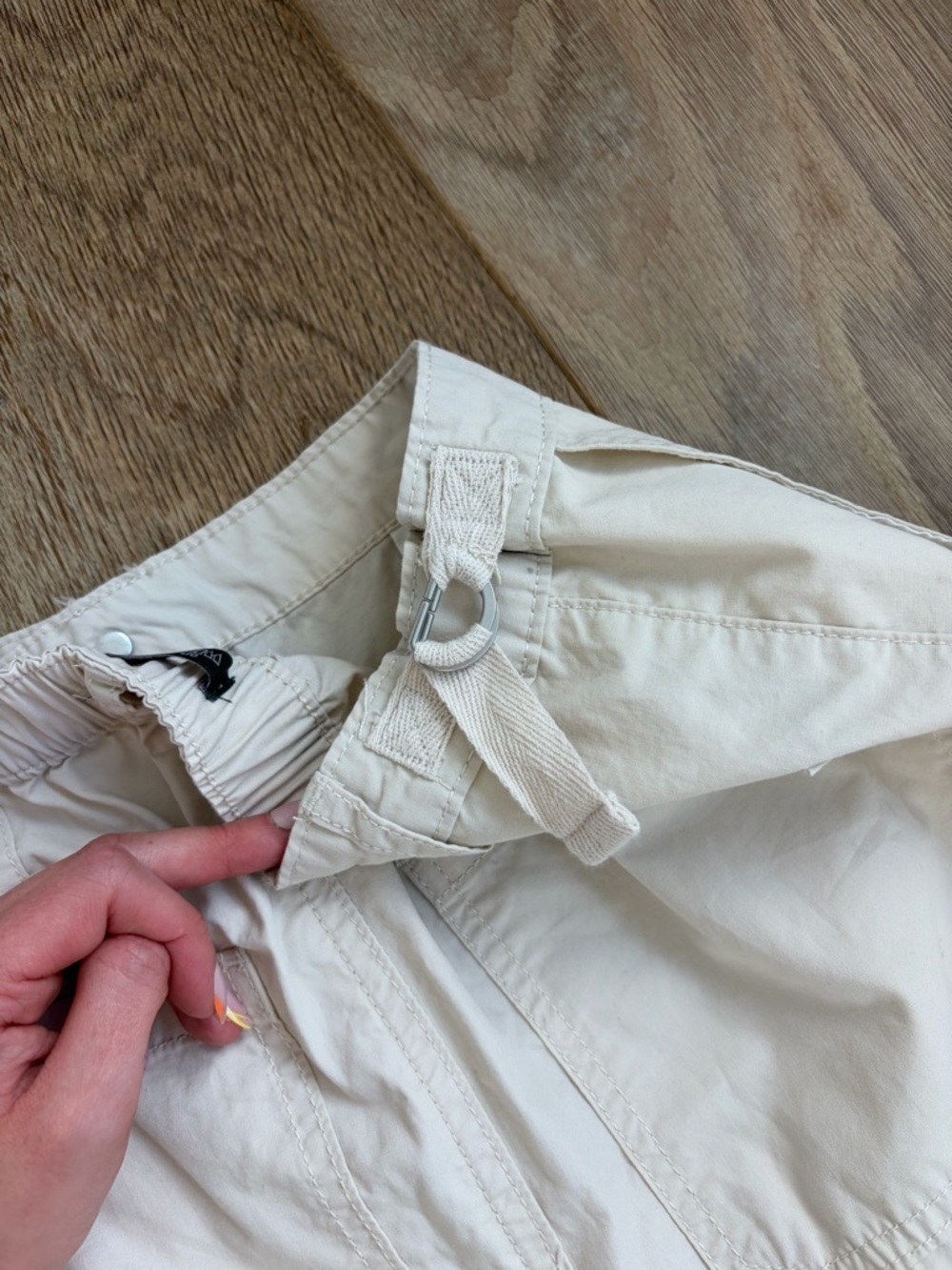 Wild Fable Light Beige Cargo Midi Skirt - Picture 3 of 4